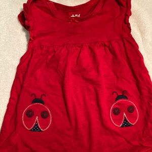 Red lady big shirt